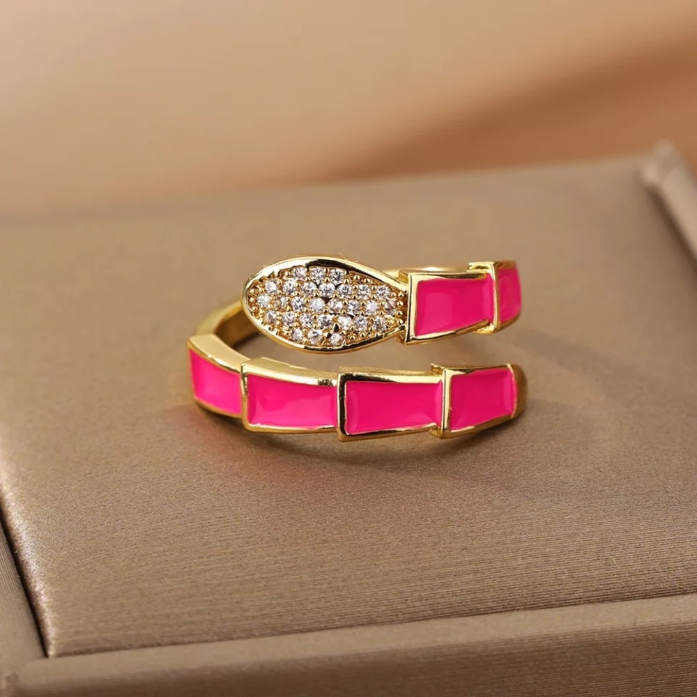 bright micro paved designer inspired ring
